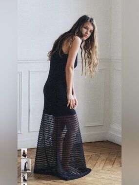 Zara Combination Tulle Knit Dress